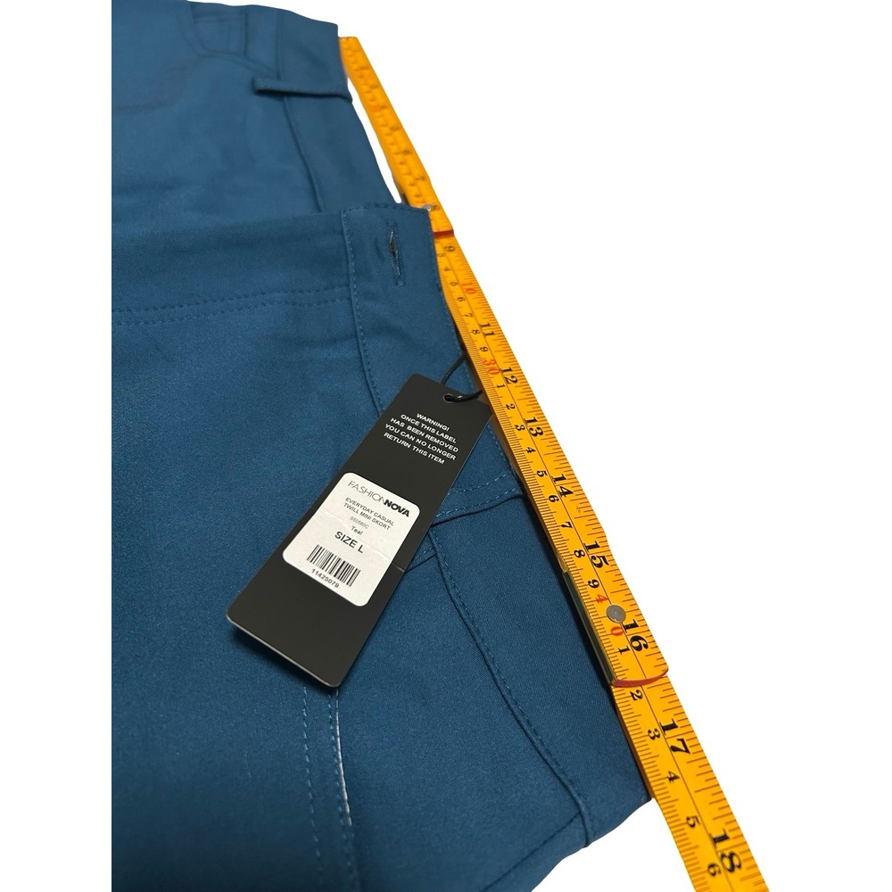 Bottom Mini Skirt Teal Blue Size L NWT Fashion Nova - Picture 5 of 7
